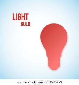Abstract Paper Light Bulb Isolated on White Background Vector illustration