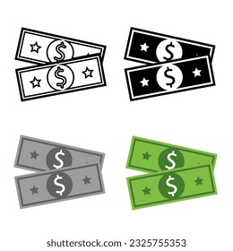 Abstract Paper Money Silhouette Illustration, can be used for business designs, presentation designs or any suitable designs.