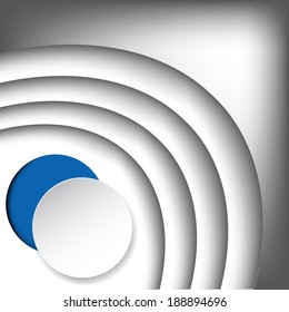 Abstract paper on curve overlap against white background used for web design.EPS 10 format