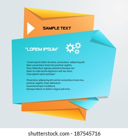 Abstract paper origami background