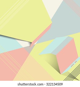 Abstract paper origami background. Stylish brochure for text and advertising.
