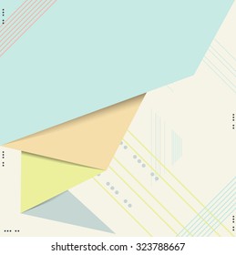 Abstract paper origami background. Stylish brochure for text and advertising.