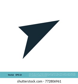 Abstract Paper Plane Arrow Icon Vector Logo Template Illustration Design. Vector EPS 10.