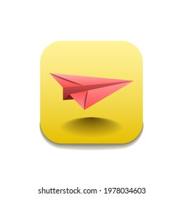 Abstract Paper Plane Icon Vector Design Style