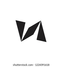 abstract paper plane opposite arrow logo vector
