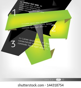 Abstract paper polygonal origami speech bubbles