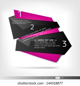Abstract paper polygonal origami speech bubbles