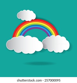Abstract paper rainbow. Vector illustration.