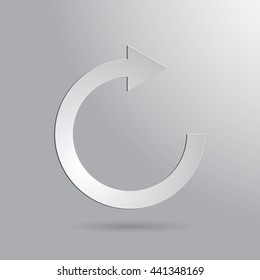 Abstract paper recycle arrow, 3d,vector eps10