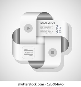 Abstract paper ribbon. Creative design for your business idea.