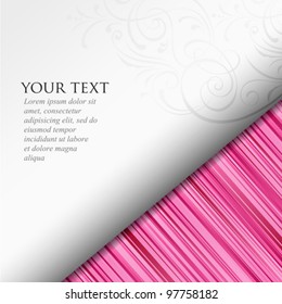 Abstract. paper roll on pink background, vector illustration