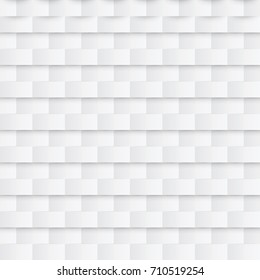 Abstract paper seamless pattern. White geometric background