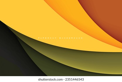Fondo de forma de papel abstracto con decoración de líneas coloridas
