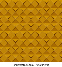 Abstract paper shape banner. Paper sheet with drop shadows on yellow background. Stock vector illustration. Gold seamless pattern for cover, banner, wallpaper, fabric print