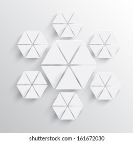 Abstract paper snowflake vector illustration