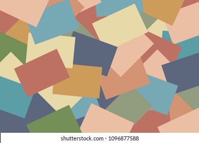 abstract paper soft brown blue pastel colorful geometric flat lay style background, paper note many overlays wallpaper (vector)
