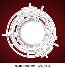 Abstract paper space technology dynamic background