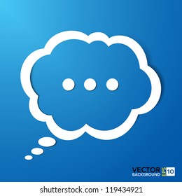 Abstract paper speech bubble background.EPS10
