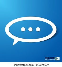 Abstract paper speech bubble background.Illustration
