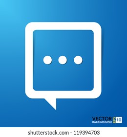 Abstract paper speech bubble background.Illustration