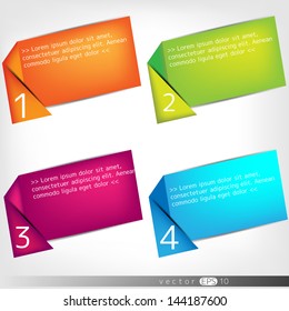 Abstract paper speech bubbles