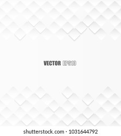 Abstract paper square white Background ,light and shadow ,Vector