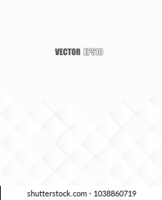 Abstract paper square white Background ,light and shadow ,Vector