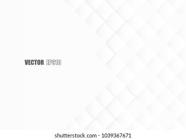 Abstract paper square white Background ,light and shadow ,Vector