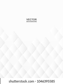Abstract paper square white Background ,light and shadow ,Vector