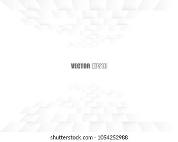 Abstract paper square white Background ,light and shadow ,Vector