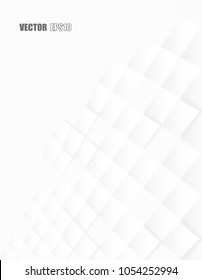 Abstract paper square white Background ,light and shadow ,Vector