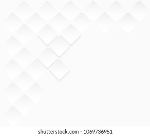 Abstract paper square white Background. light and shadow. Vector