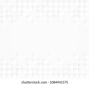 Abstract paper square white Background ,light and shadow . Vector