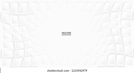 Abstract. Paper square white background ,light and shadow. Vector