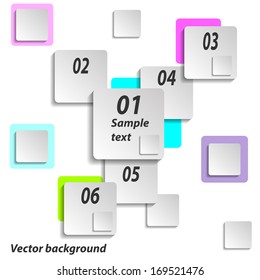 Abstract paper squares