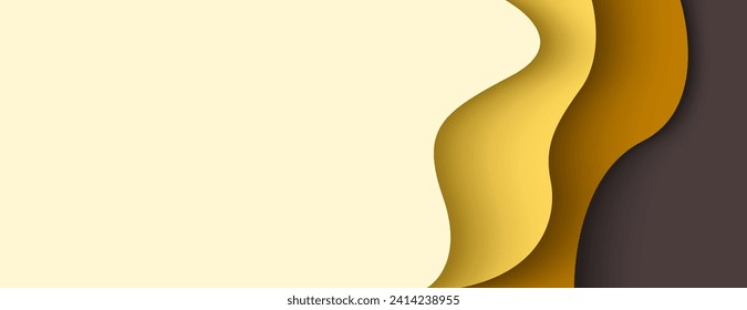 abstract paper style banner background with elegant color. luxury dimension layers background