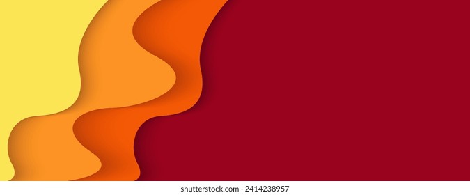 fondo de banner de estilo de papel abstracto con un color elegante. fondo de capas de dimensión de lujo