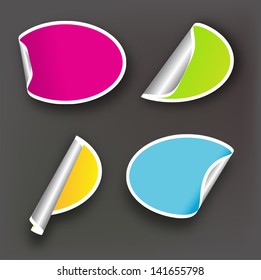 Etiqueta de papel abstracta. Ilustración del vector