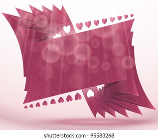 abstract paper template with hearts