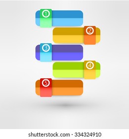 Abstract paper template with striped arrows for infografics