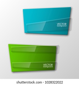 Abstract paper transparent banner set. The flat form advertising text banner poster. The flat banner image. Advertising Design transparent shape. Vector label ribbon tag. Straight arrow ribbon banner