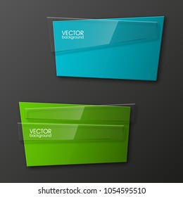 Abstract paper transparent banner set. The flat form advertising text banner poster. The flat banner image. Advertising Design transparent shape. Vector label ribbon tag. Straight arrow ribbon banner