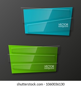 Abstract paper transparent banner set. The flat form advertising text banner poster. The flat banner image. Advertising Design transparent shape. Vector label ribbon tag. Straight arrow ribbon banner