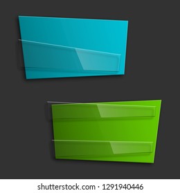 Abstract paper transparent banner set. The flat form advertising text banner poster. The flat banner image. Advertising Design transparent shape. Vector label ribbon tag. Straight arrow ribbon banner