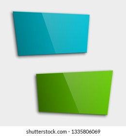Abstract paper transparent banner set. The flat form advertising text banner poster. The flat banner image. Advertising Design transparent shape. Vector label ribbon tag. Straight arrow ribbon banner