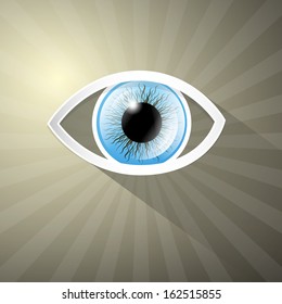 Abstract Paper Vector Blue Eye