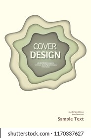 abstract paper wave layer cut background. Book cover design. Annual report layout. Brochure, catalog. Business vector template. Simple Flyer promotion. magazine, Presentation cover.