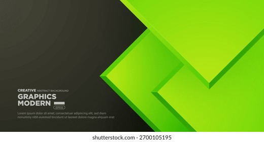 Abstrato papel corte 3D quadrado fundo com colorido verde elementos formas no fundo de cor escura. Design de tema de sobreposição simples. Vetor Eps10