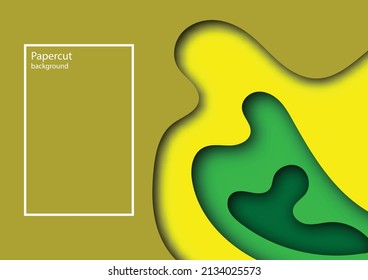 Abstract papercut background. colorfu modern wavy layers composition. Colorful carving art.
