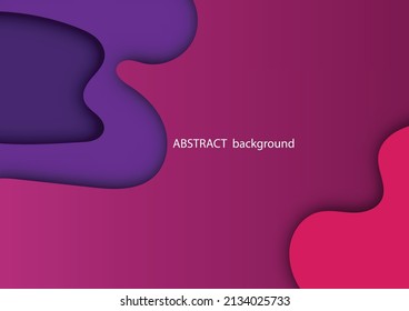 Abstract papercut background. colorfu modern wavy layers composition. Colorful carving art.